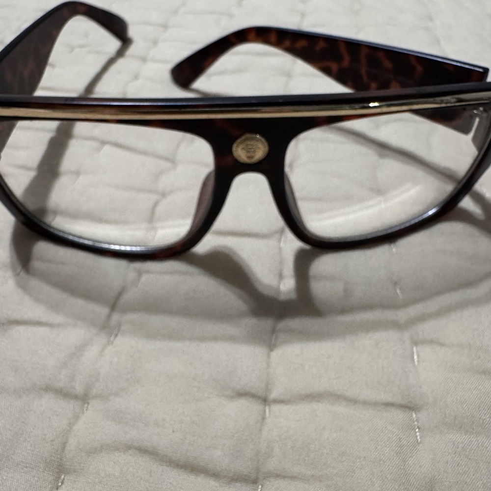 Versace Tortoiseshell Brown and Gold Men’s Glasses